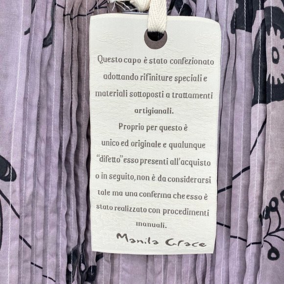 Manila Grace Silk Blend Button Front Mini Dress - Picture 7 of 12